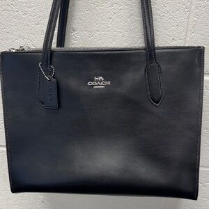 Coach Black Leather Tote